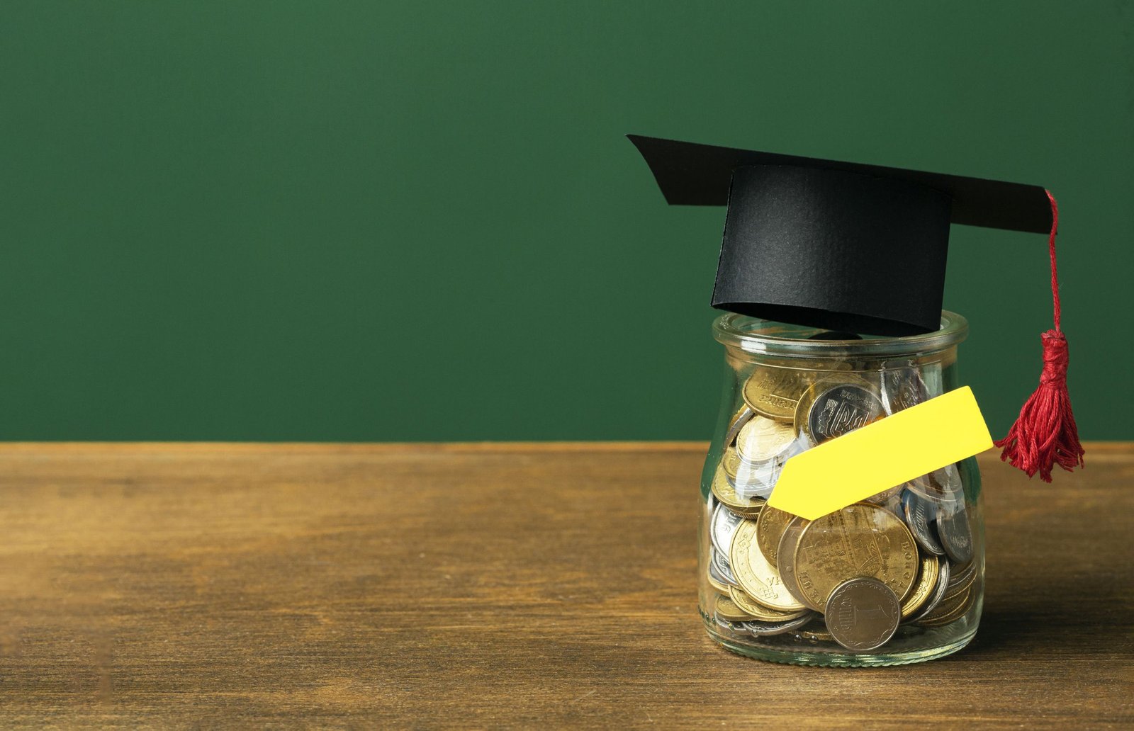 front-view-jar-with-coins-academic-cap